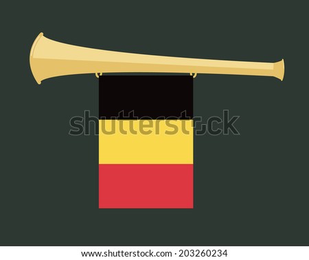 Vuvuzela with belgium flag