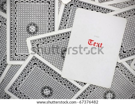 playing card, blank for text