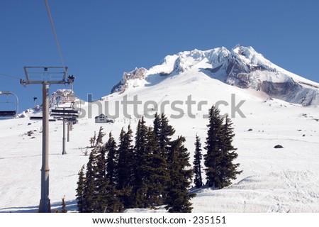 Ski Lift on mount hood