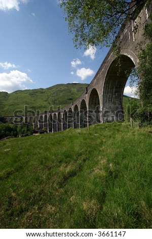 Train trestle in Scotland (seen in Harry Potter movies)