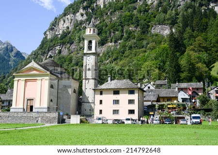 The rural village of Sonogno on Verzasca valley, Switzerland