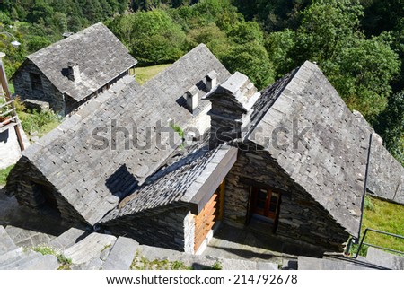 The rural village of Corippo on Verzasca valley, Switzerland