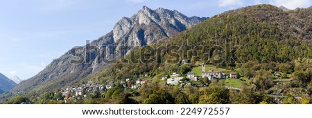 The rural village of Russo on Onsernone valley, Switzerland