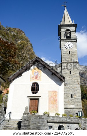 The church of S. Maria Assunta at Russo on Onsernone valley, Switzerland