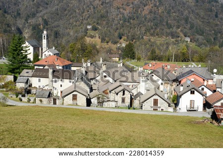The rural village of Palagnedra on Centovalli valley, Switzerland