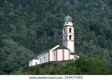 Church of Soazza in Mesolcina valley, Switzerland