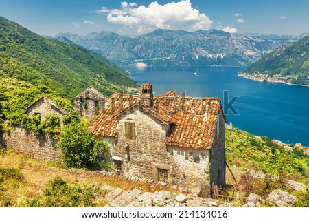 The old house with view on the sea and mountains. Montenegro
