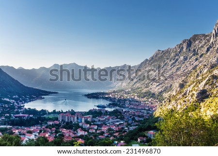 Nice mountain and sea view. Kotor. Montenegro