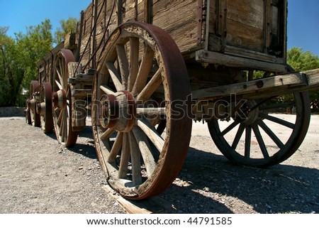 An old wagon in the Death Valley. California. United States