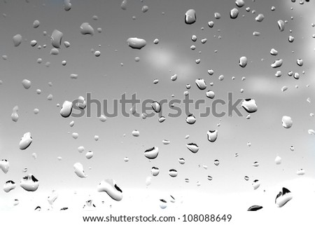 Gray Silver Water Drops Abstract Background