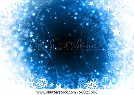 Winter snowflakes blue xmas design