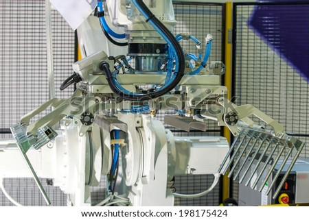 Industrail Robotic Arm for holding a package