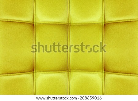 Yellow Velvet leather texture from sofa