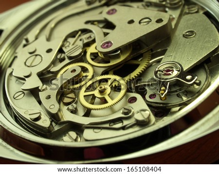 vintage watch machinery macro detail