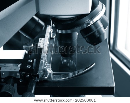 Scientific Biological Microscope monochrome image