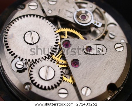 vintage watch machinery macro close up detail