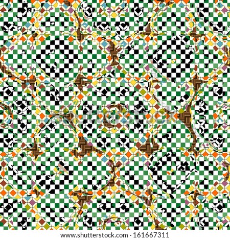 Seamless patterned texture in the form of square tiles