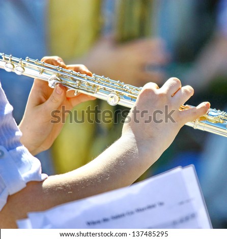 Musician Playing The Flute