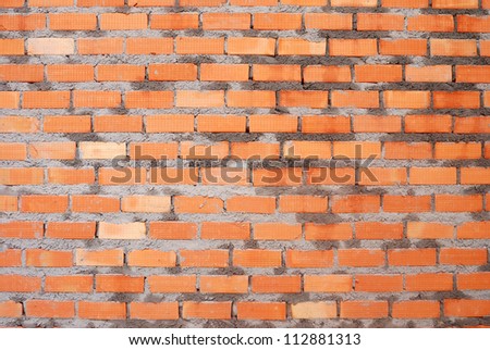clay brick wall used for construction work