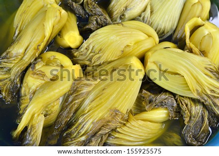 Chinese cabbage pickled , the Chinese vegetable food in chinese market ,Thailand