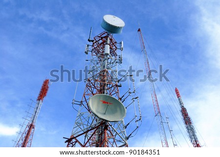 telecommunication tower It is characterized by high towers made ??of steel. Used to transmit television signals.