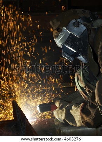arc welder working