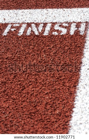 a macro picture of a track and field venue
