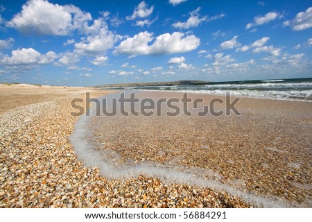 seashore landscape with beautiful clouds
