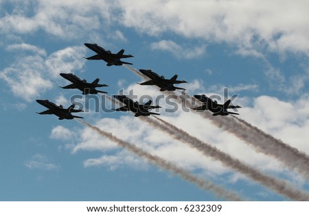 Blue angels silhouette