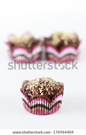 Cupcakes on white background