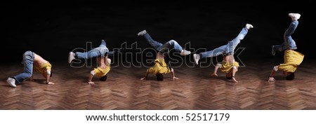 Break dance trick sequence