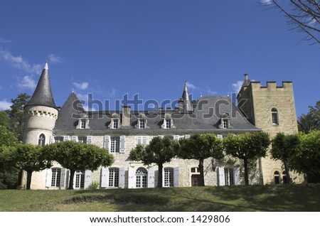 Chateau that I lived in for a week near Le Bugue, France.  Life is hard, isn\'t it?