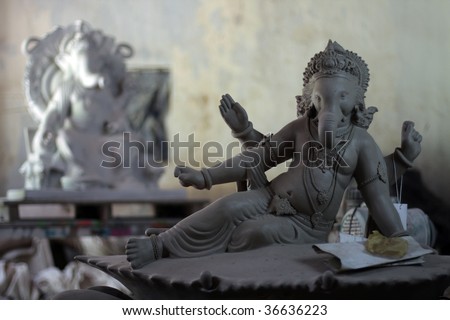Idols of Lord Ganesha are worshiped during the Ganpati festival in India