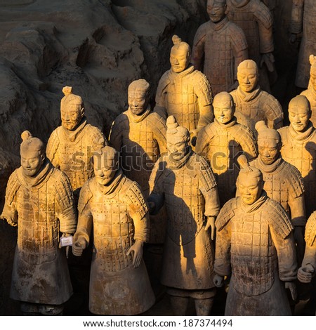 XIAN,CHINA -MAR 24 :The Terracotta Army or the 