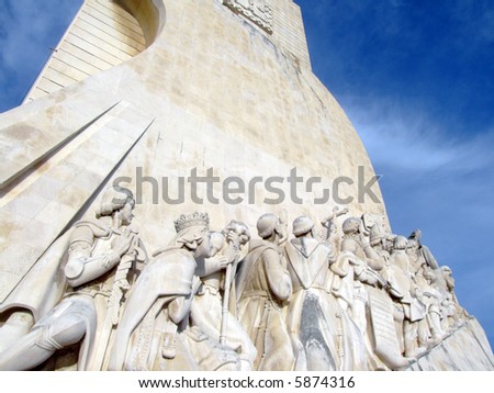 The Monument to the discoveries (Padrao dos Descobrimentos) celebrates the Portuguese who took part in the Age of Discovery of the 15th and 16th centuries.