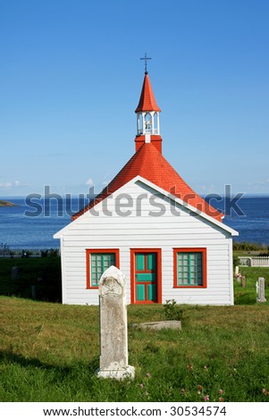 The old church of Tadoussac, also known as \