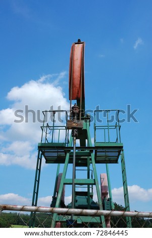 Oil tower and blue sky