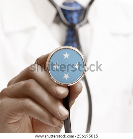 Stethoscope with national flag conceptual series - Federated States of Micronesia