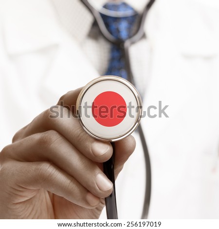 Stethoscope with national flag conceptual series - Japan