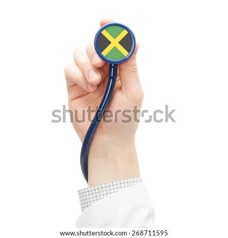 Stethoscope with flag conceptual series - Jamaica