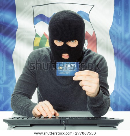 Hacker with Canadian province flag - Northwest Territories