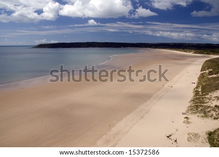 The Gower Peninsula is a peninsula on the south coast of Wales. It was the first area in the United Kingdom to be designated as an Area of Outstanding Natural Beauty, in 1956.