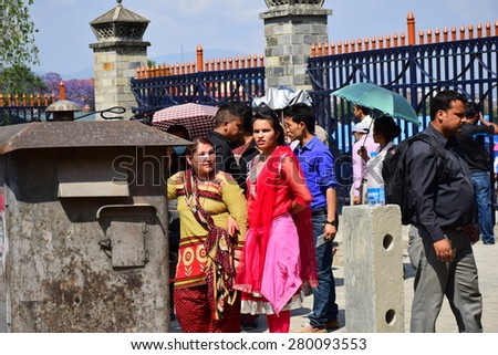 Kathmandu Napal - May 12 2015 : Panic people after earthquake disaster