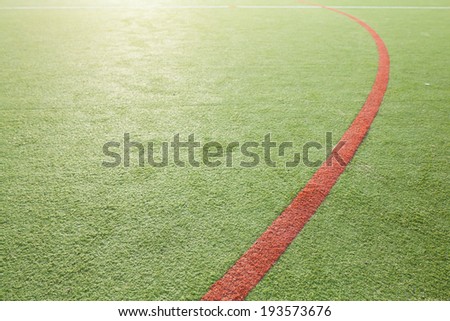 Curved line at astro Football Pitch