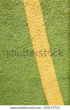 Yellow boundary line astro Football Pitch