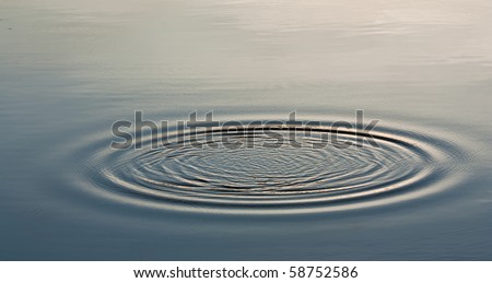 Wave Ripple Circle on the lake