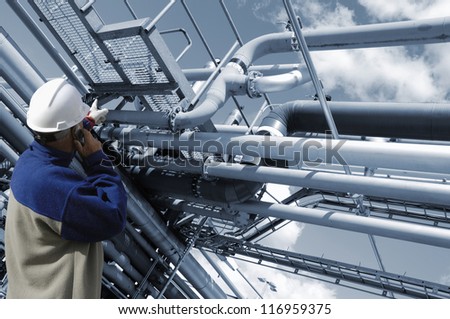 oil worker and pipelines