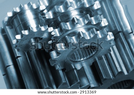 gear-mechanism against aluminum in a metallic cast