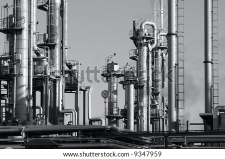 oil, gas and industry, duplex silver toning concept
