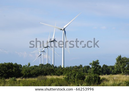 wind power station on Ã?Â¶land in Sweden
